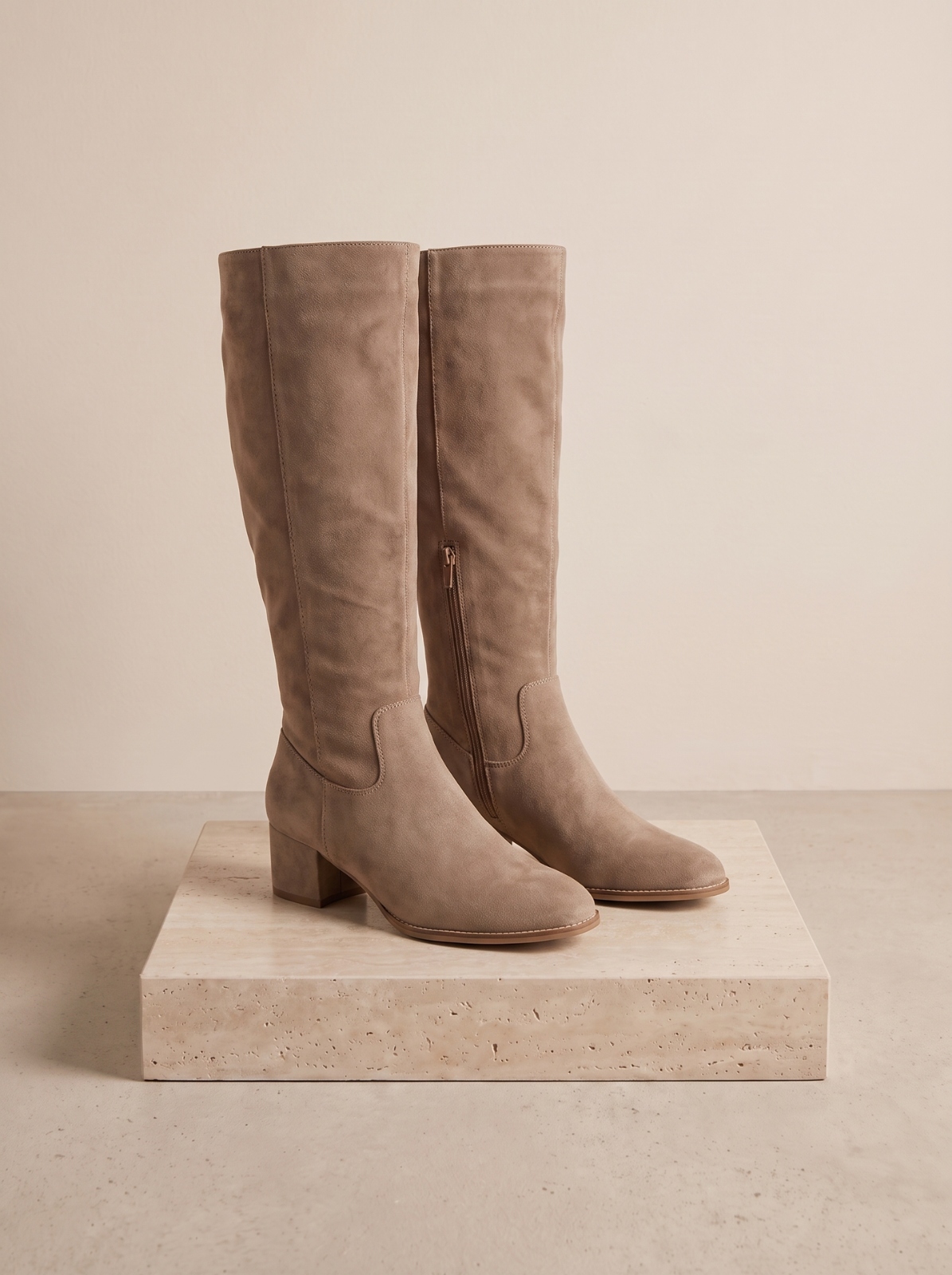 Knee-high slouch boots women