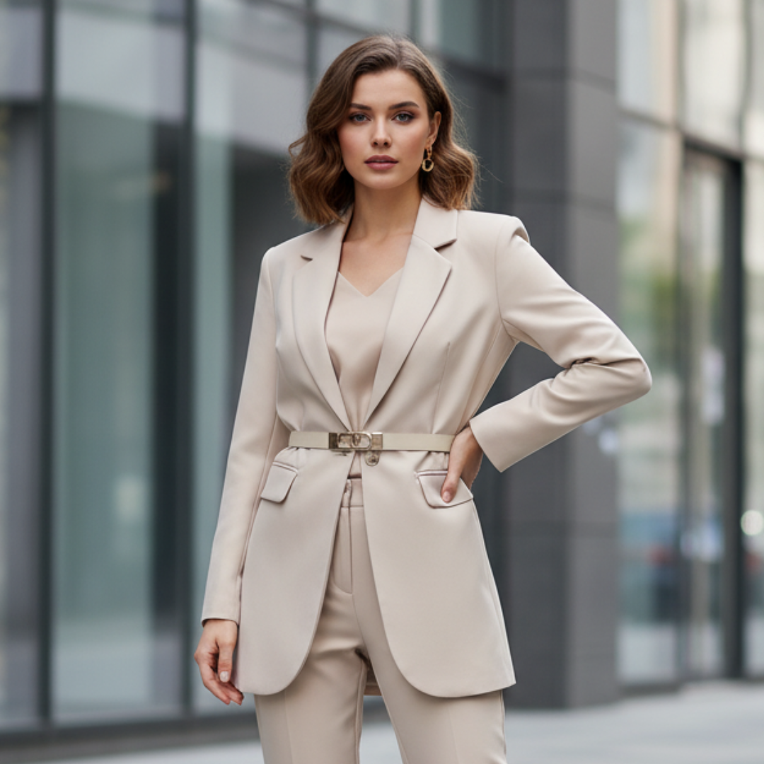 Blazer Ceinturé Structuré Femme