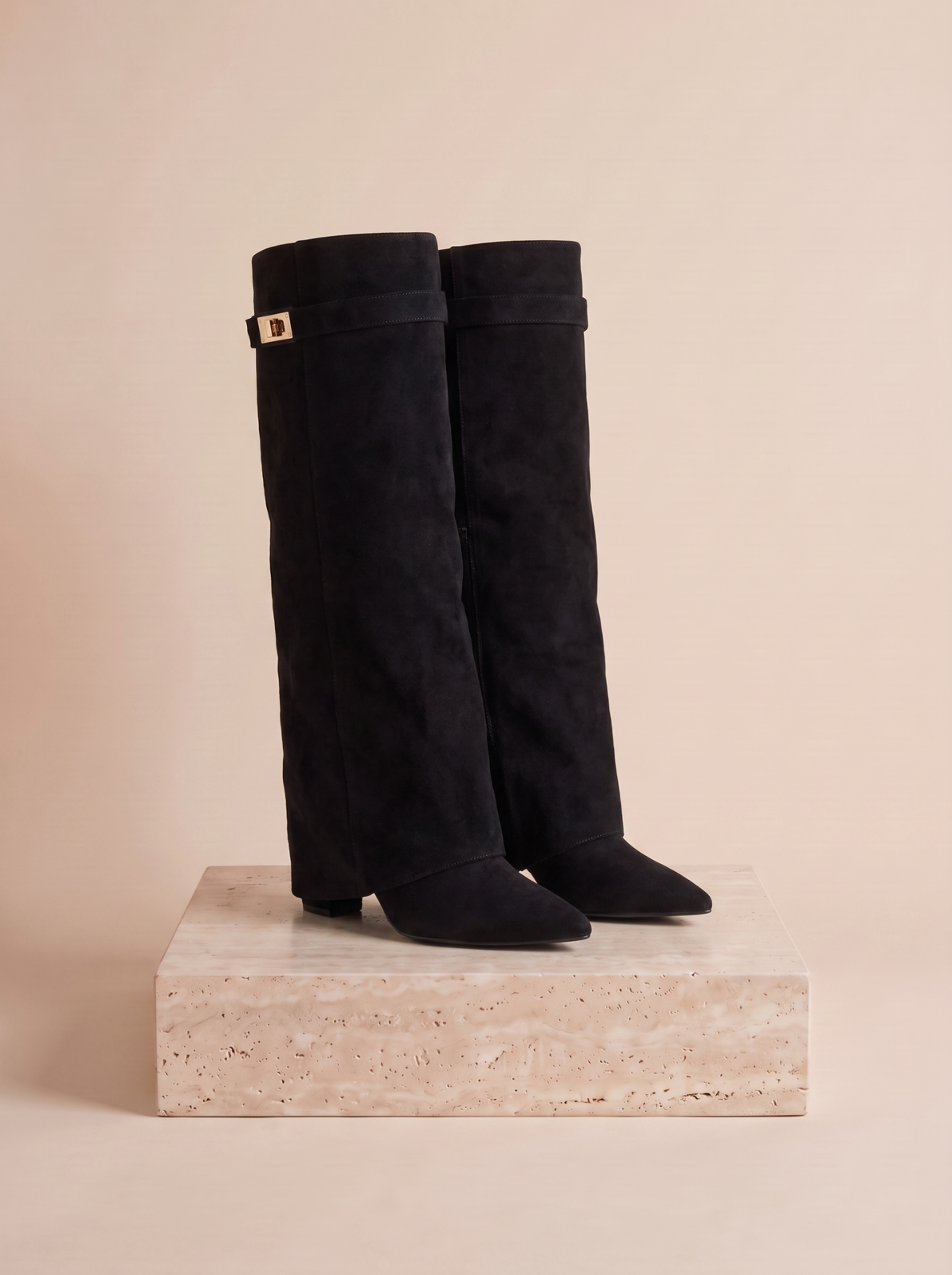 Women's suede high cut boots
