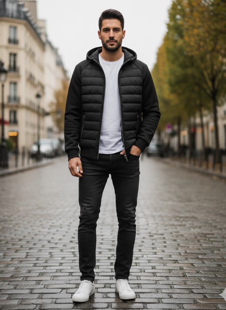 Veste Matelassée à Capuche pour Homme