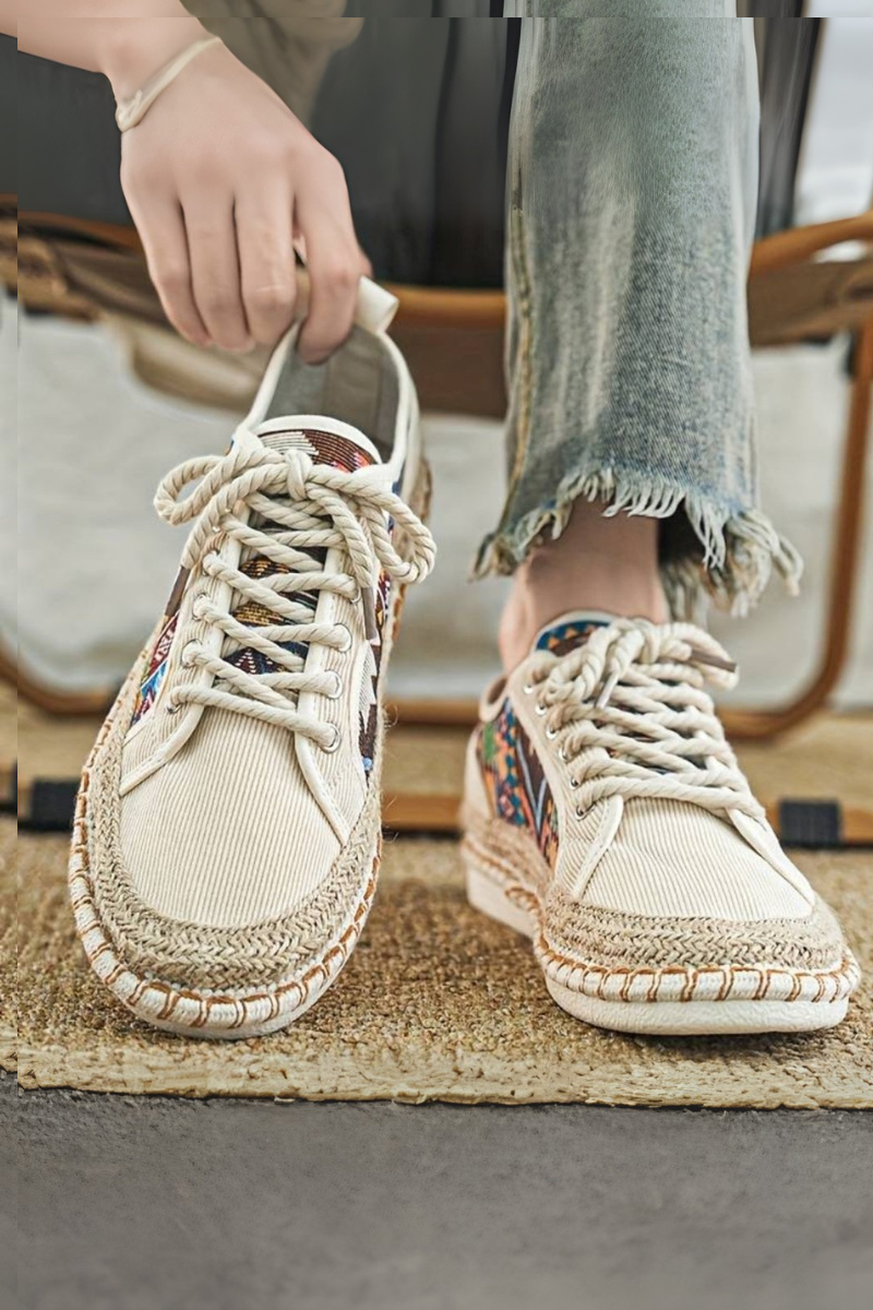 Baskets Tissu Respirant & Semelle Jute Homme