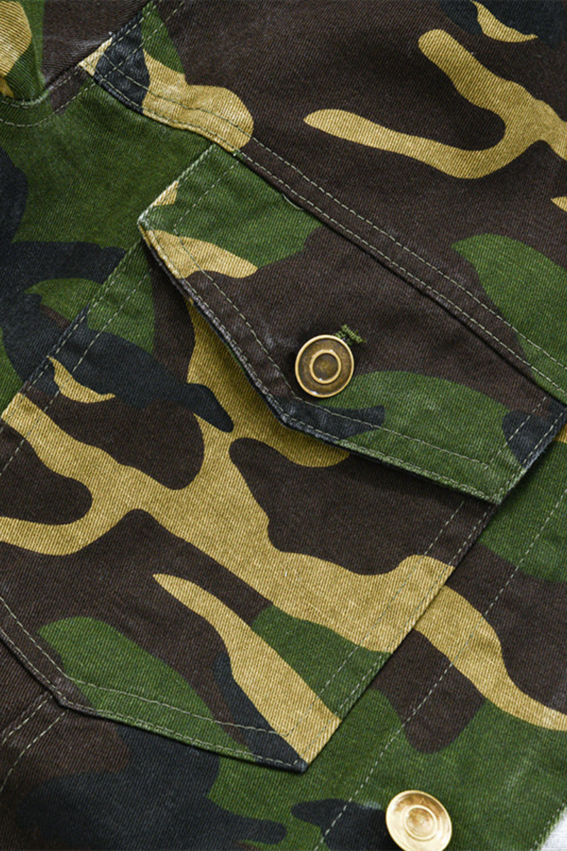 Veste Toile Camouflage Rétro Homme
