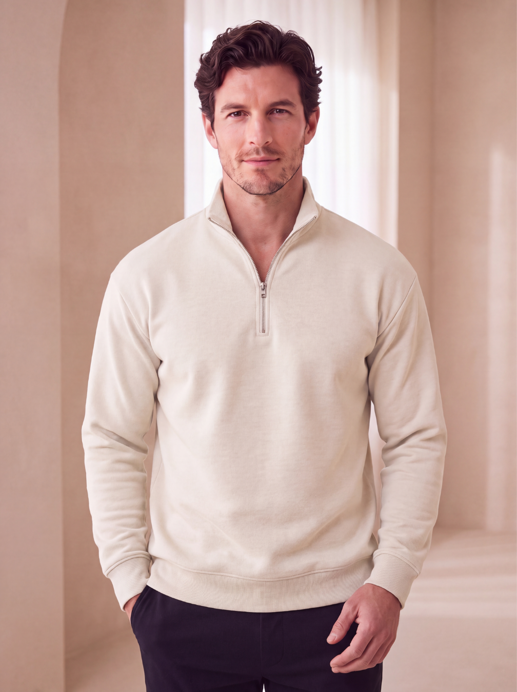 Men's wool blend knit jumper