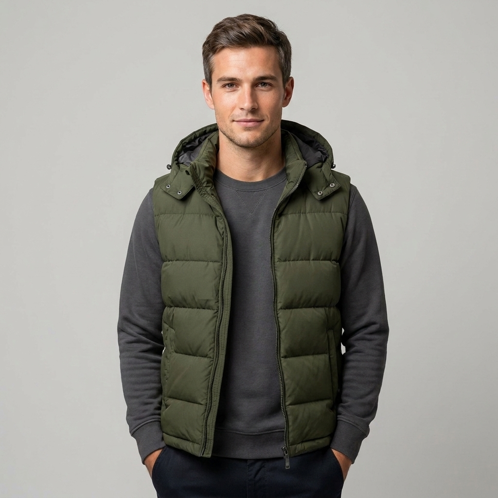 Lightweight padded gilet for layering