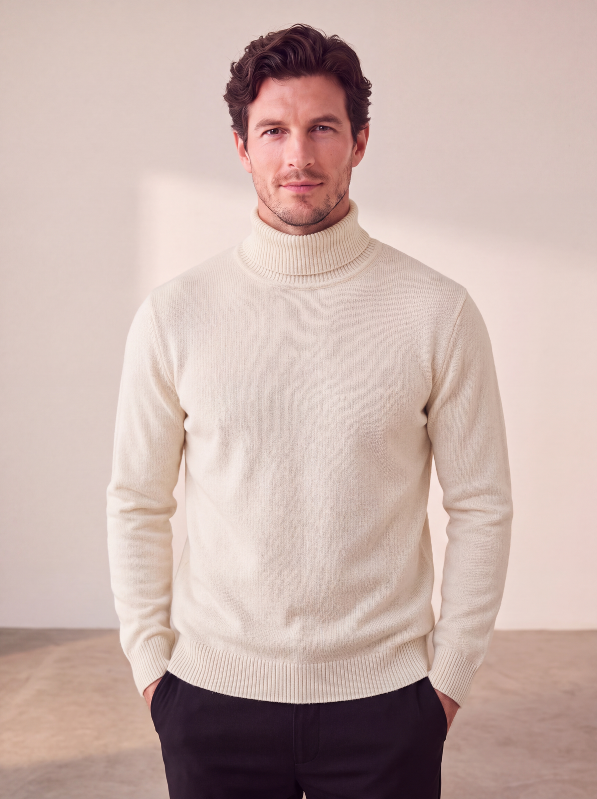 Men's regular fit cable knit jumper