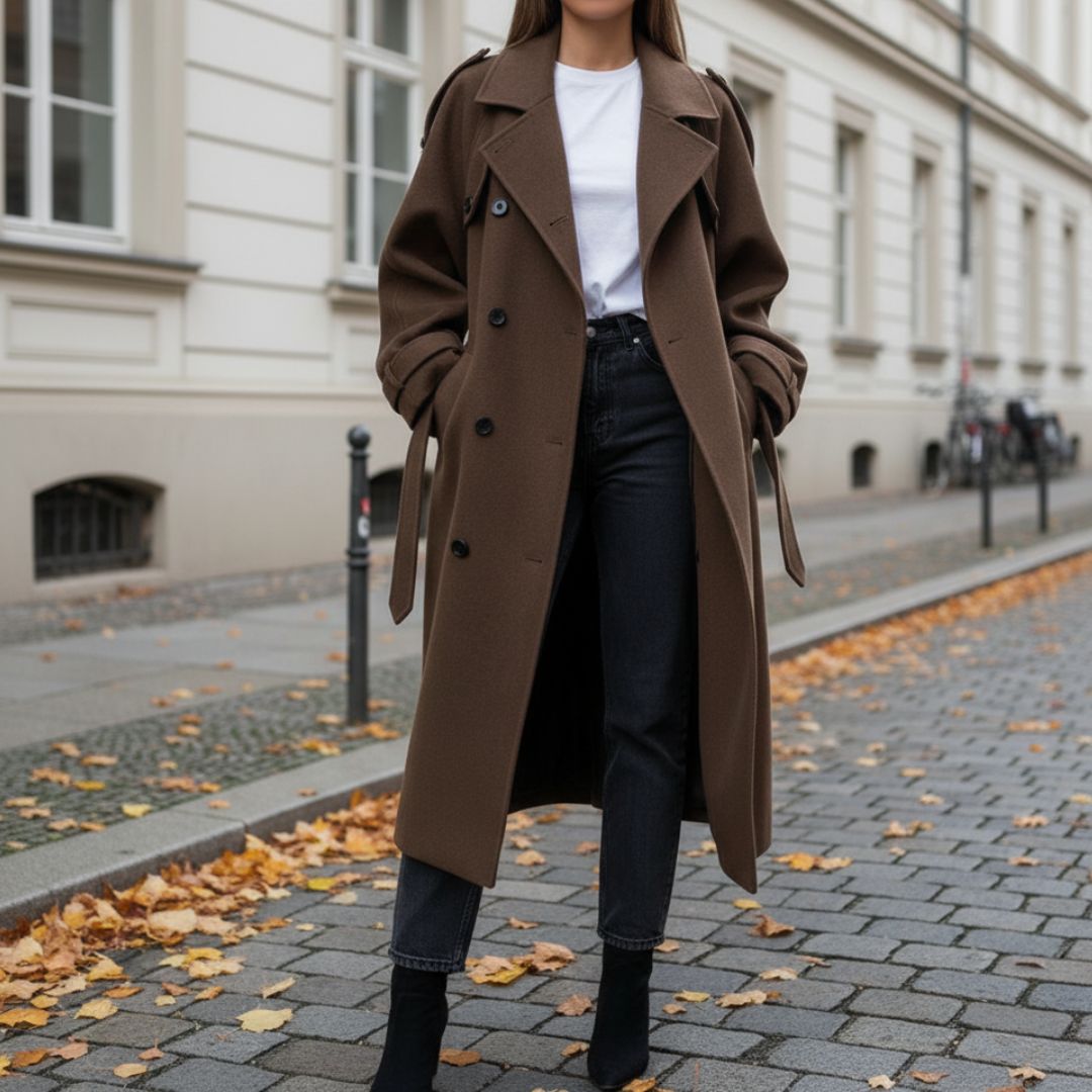 Manteau long d'hiver pour femme