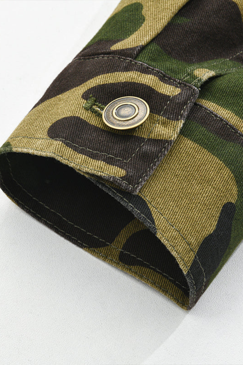 Veste Toile Camouflage Rétro Homme