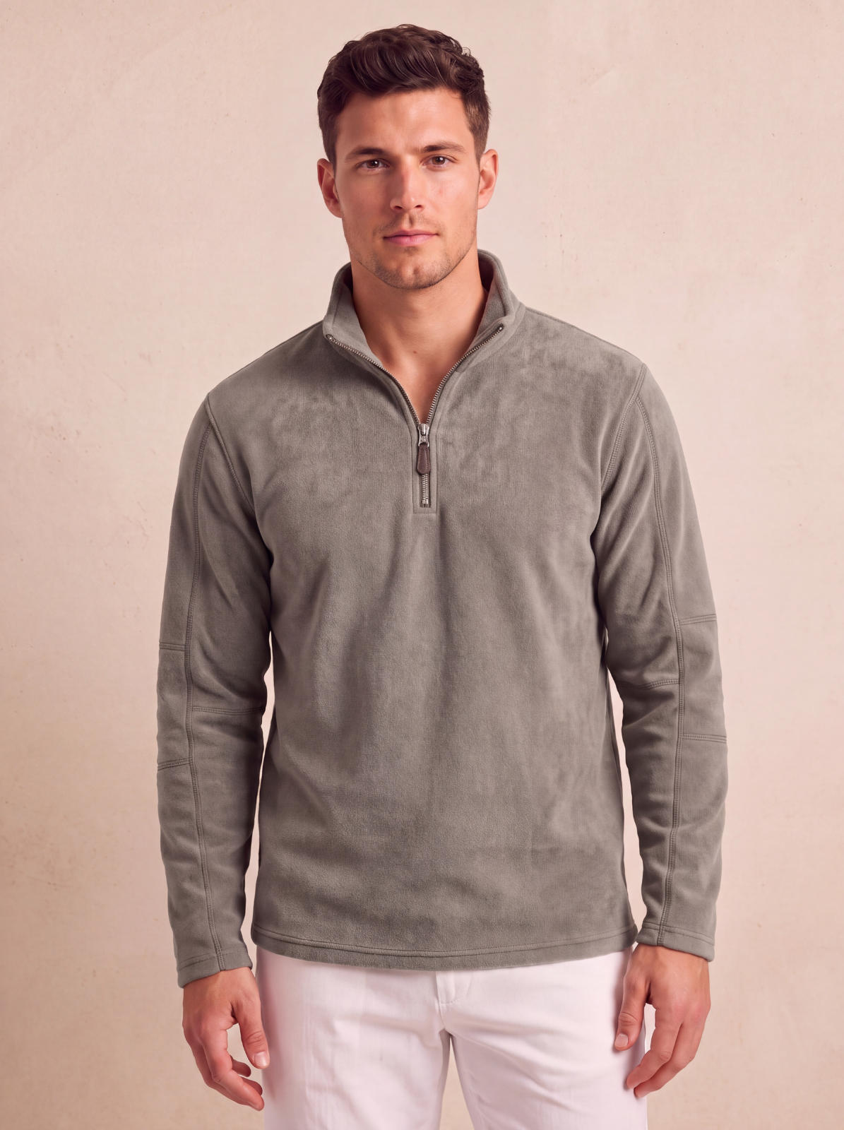 Men's fleece half-zip sweatshirt