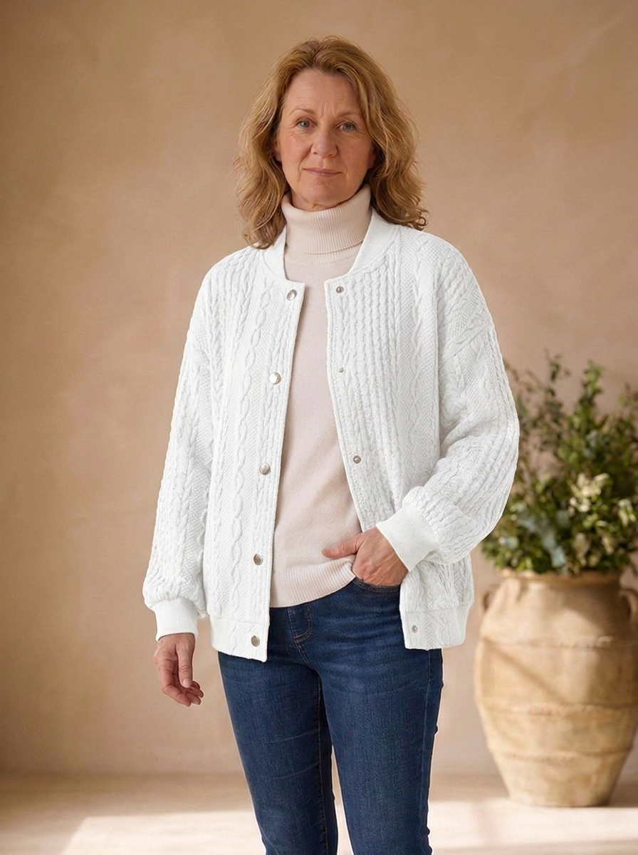Soft cable knit cardigan for everyday comfort