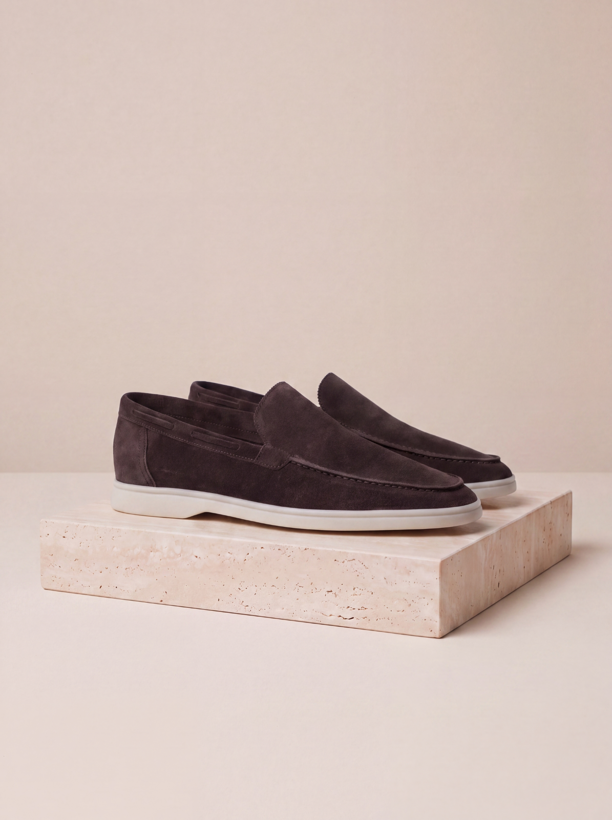 Men's suede slip-on shoes