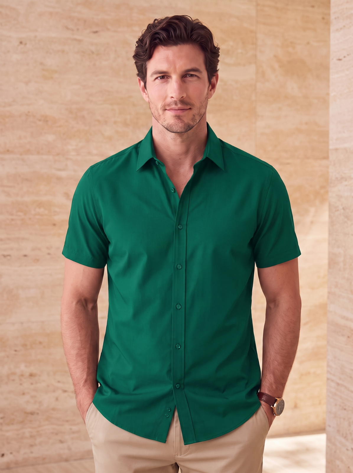 Men's formal short sleeve shirt
