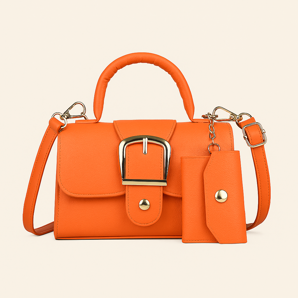 Mini sac à main structuré à boucle avec pochette Femme