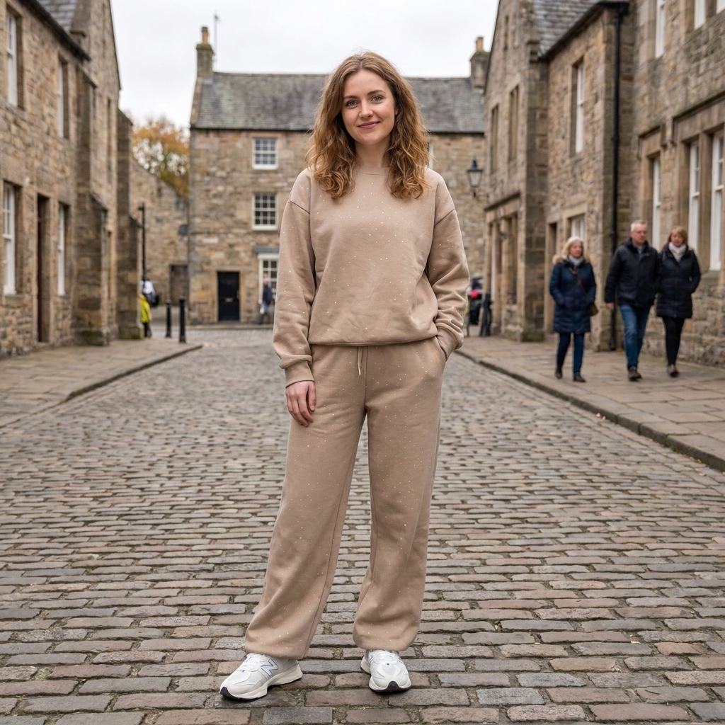 Full-length cotton lounge outfit