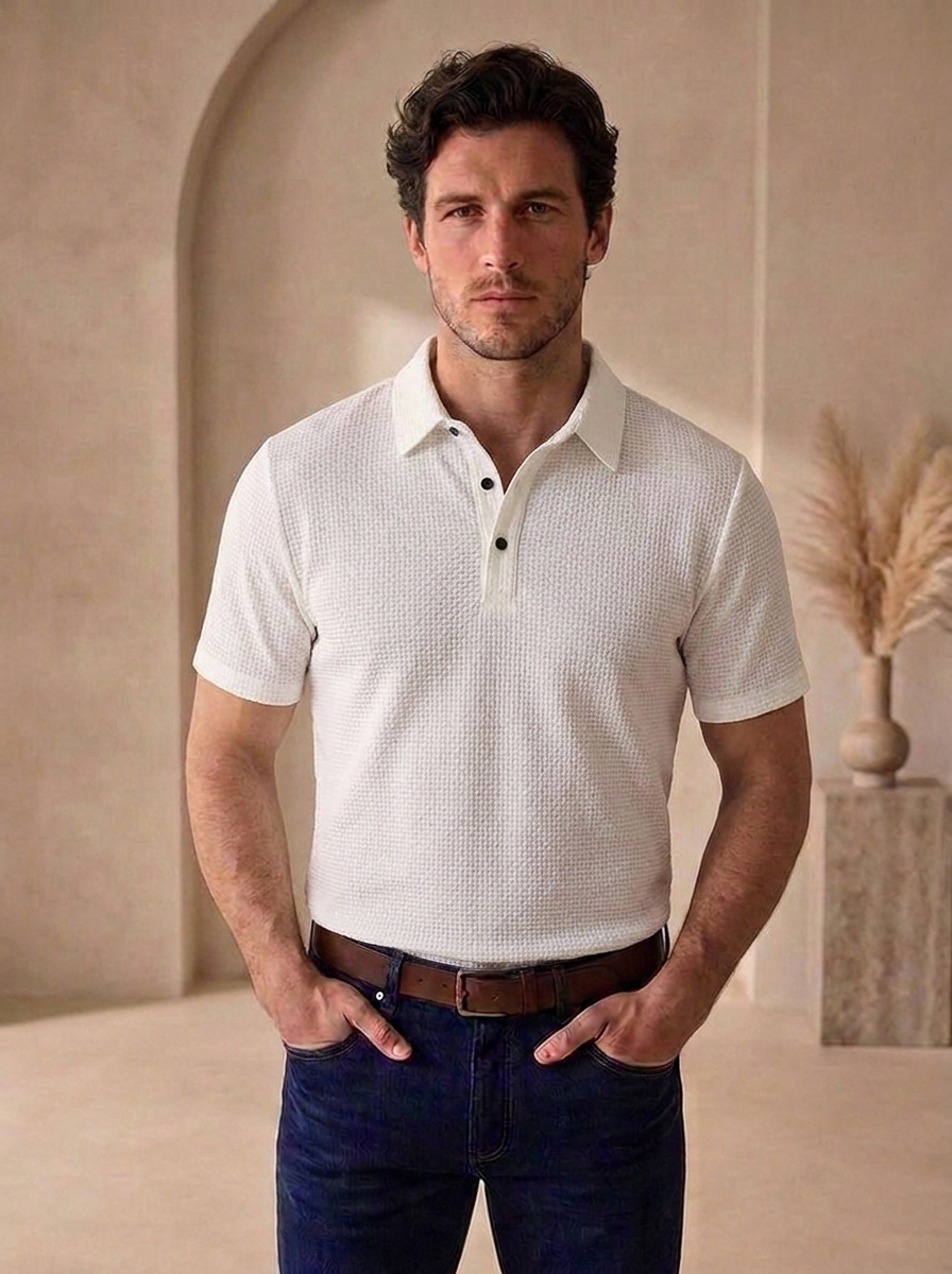 Men's casual polo with a clean silhouette