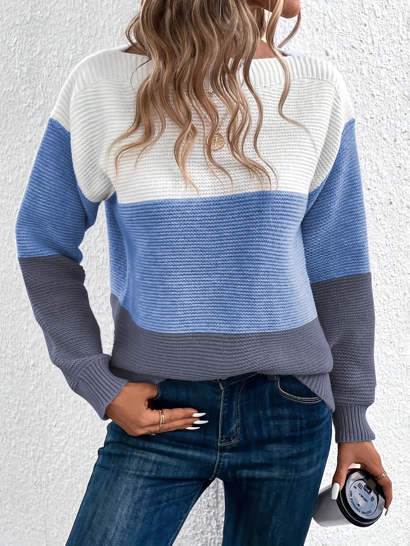 Pull en Maille Rayé pour Femme