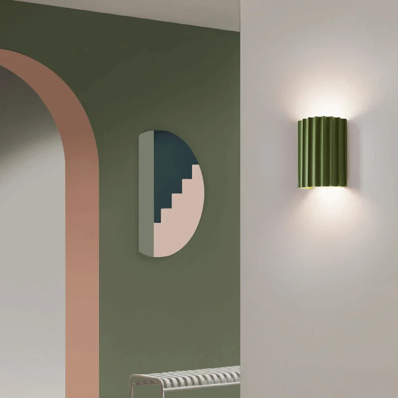 Applique Murale Cylindrique Striée