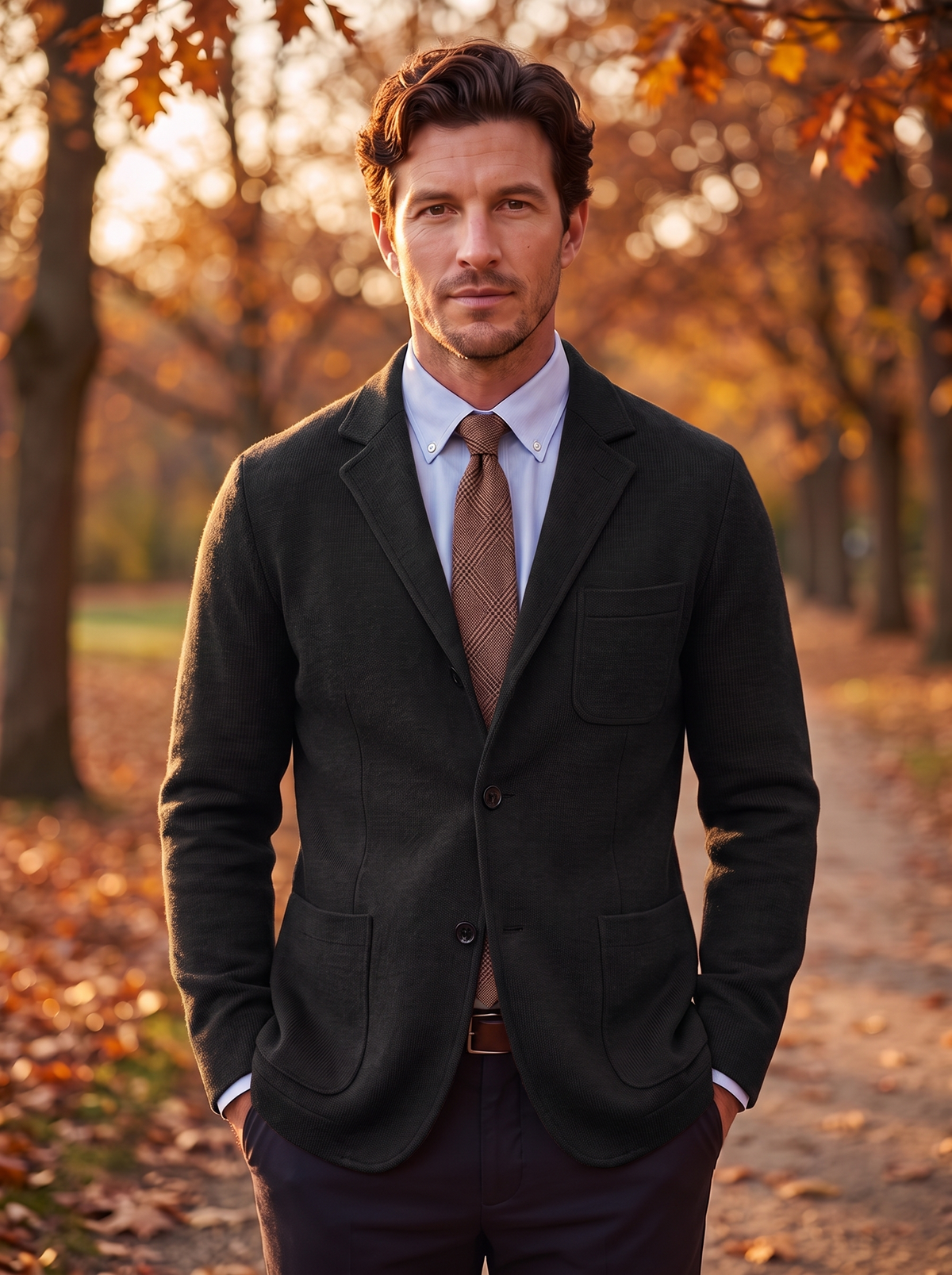 Men's classic tailored jacket for fall