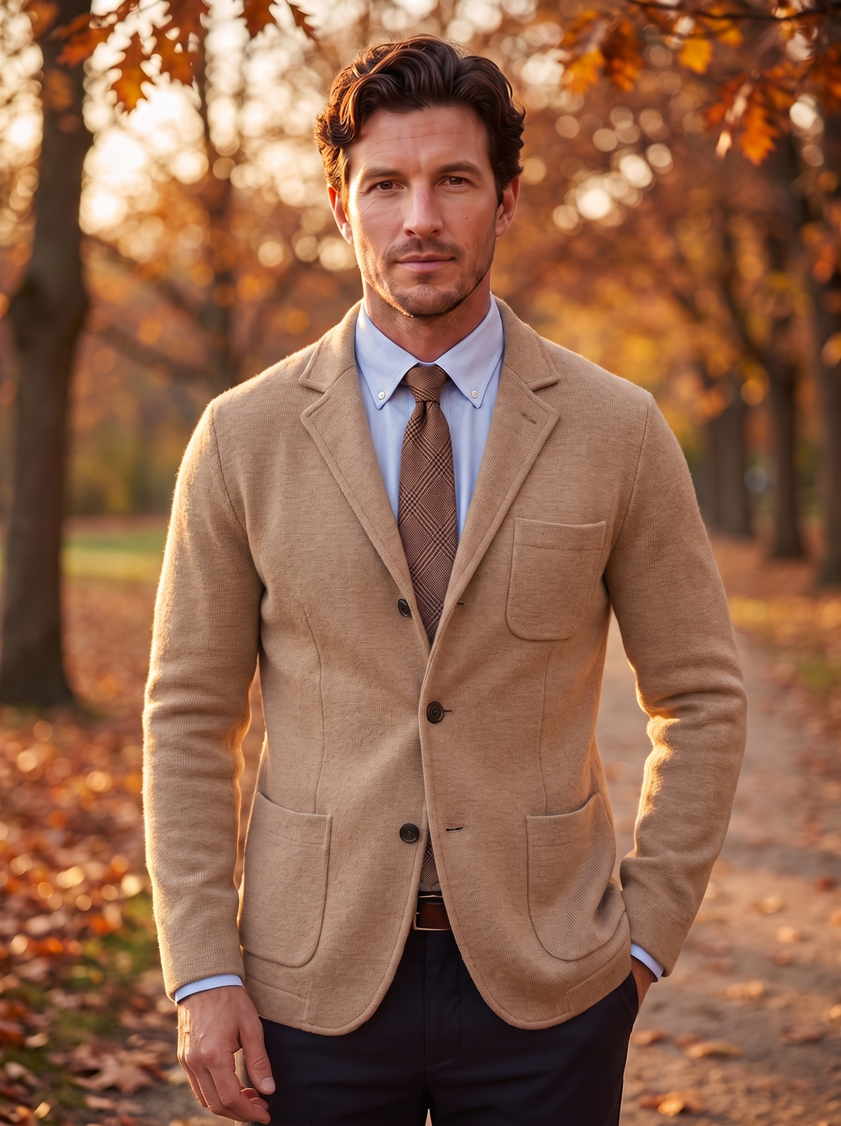 Men's tailored blazer with lapels