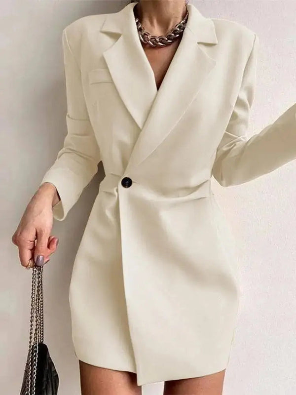 Wool Blazer Dress Tailored Fit Women Montelu
