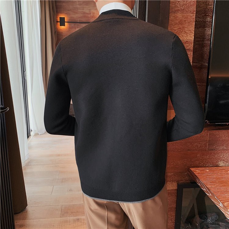 Cardigan en Maille à Simple Boutonnage pour Homme