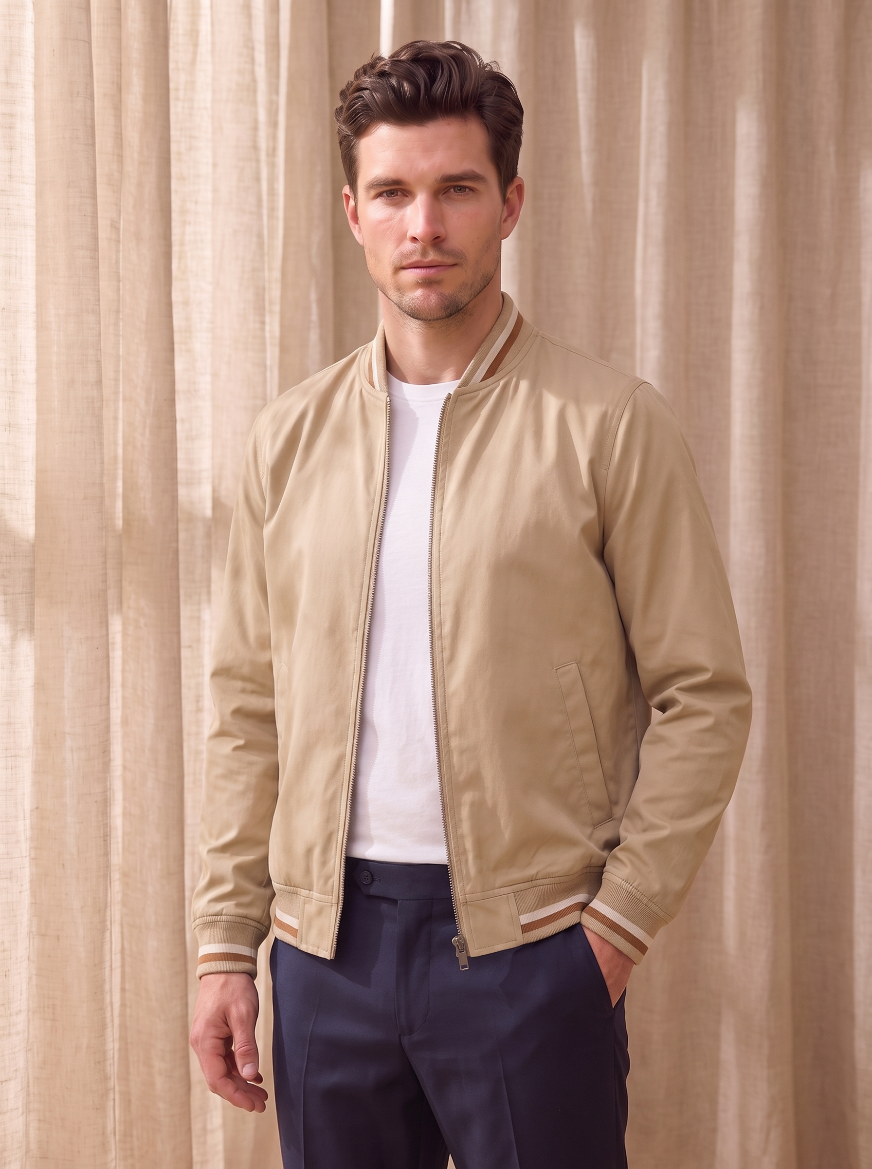 Men's cotton bomber jacket