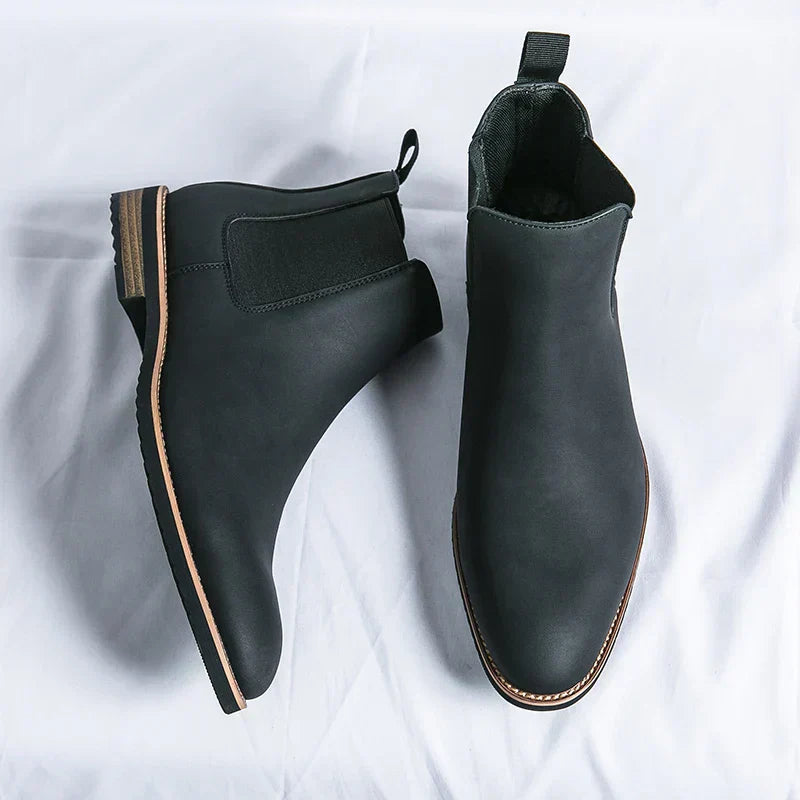 Bottes Chelsea avec Panneaux Élastiques Coupe Slim Homme