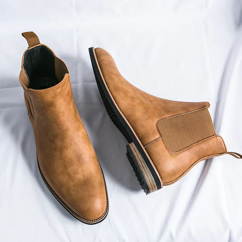 Bottes Chelsea avec Panneaux Élastiques Coupe Slim Homme