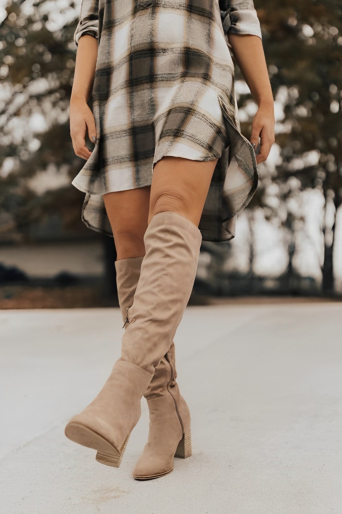 Bottes Plissées Hautes pour Femme