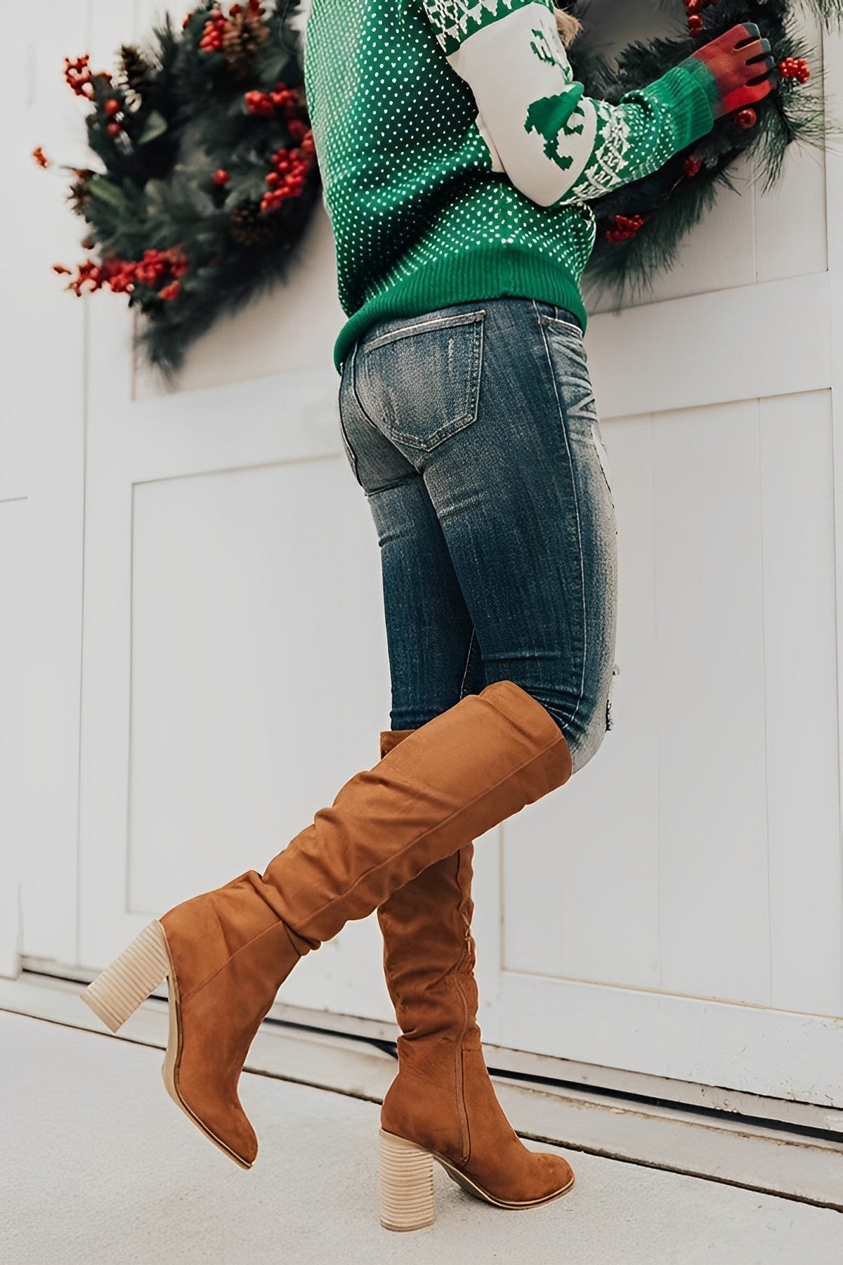 Bottes Plissées Hautes pour Femme