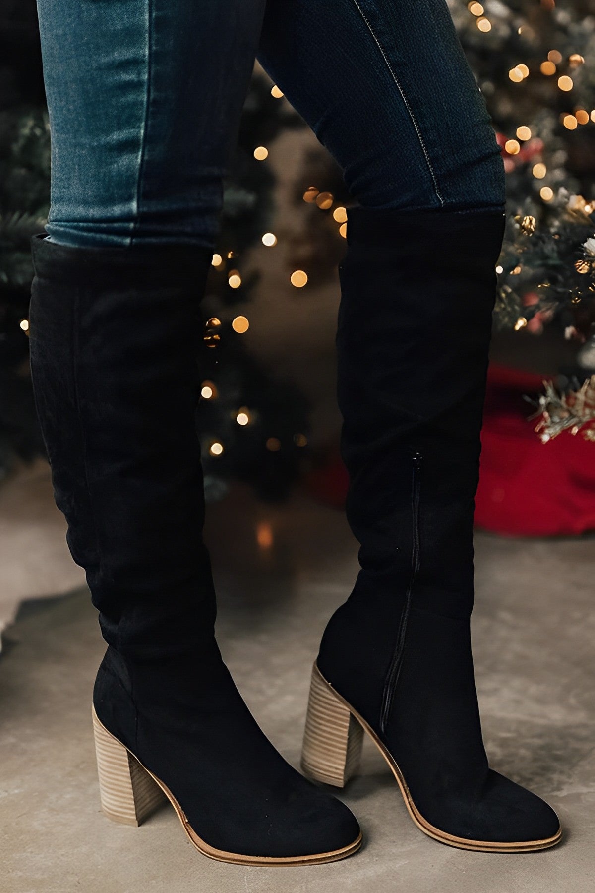 Bottes Plissées Hautes pour Femme