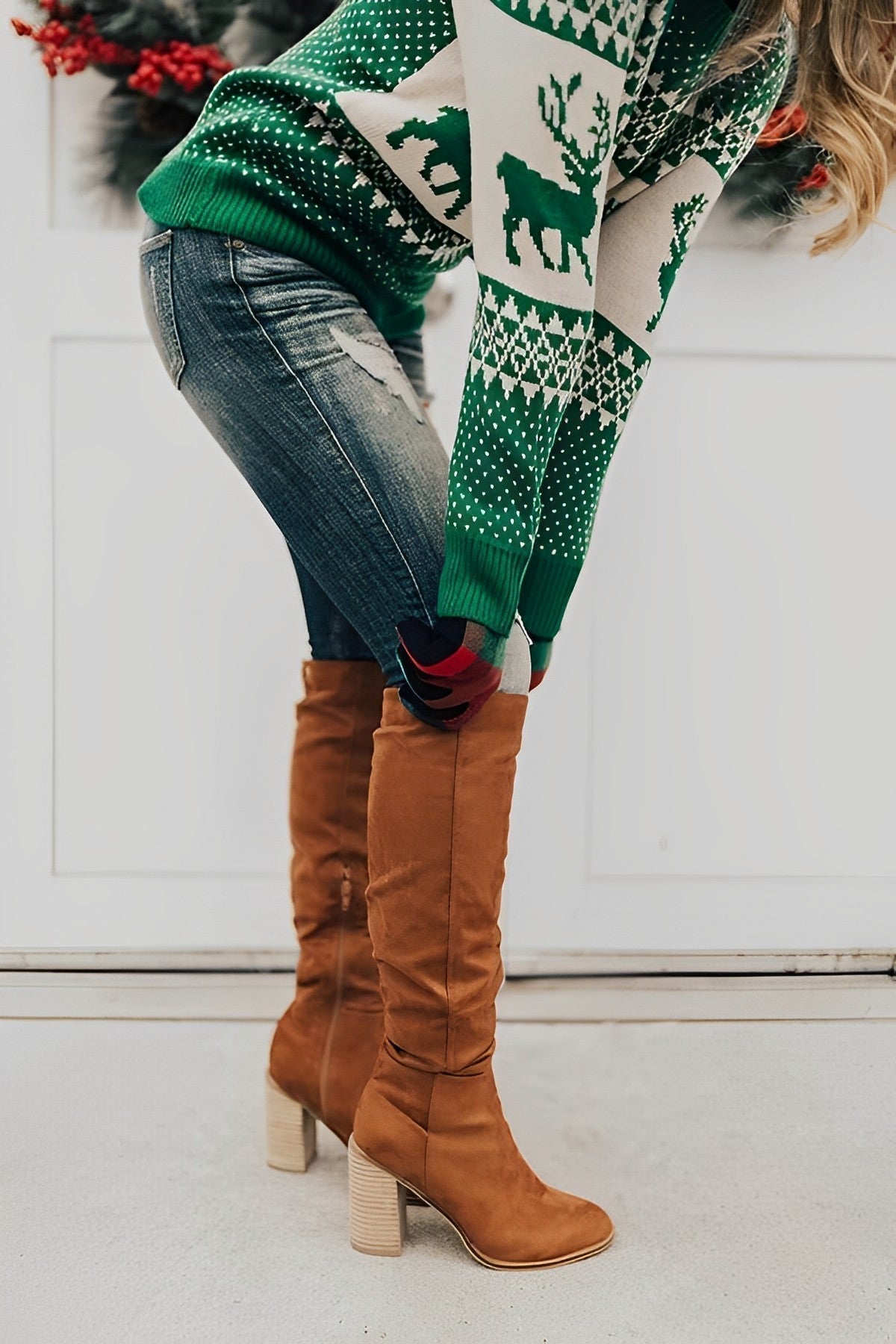 Bottes Plissées Hautes pour Femme