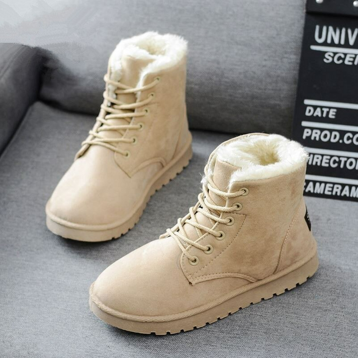 Bottes Mi-Mollet à Lacets Femme