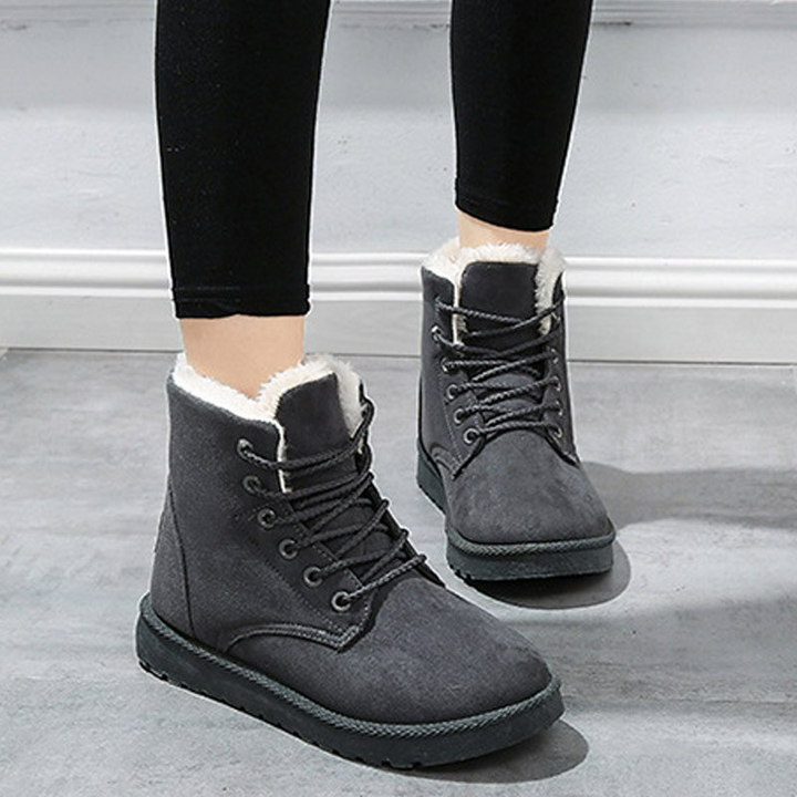 Bottes Mi-Mollet à Lacets Femme