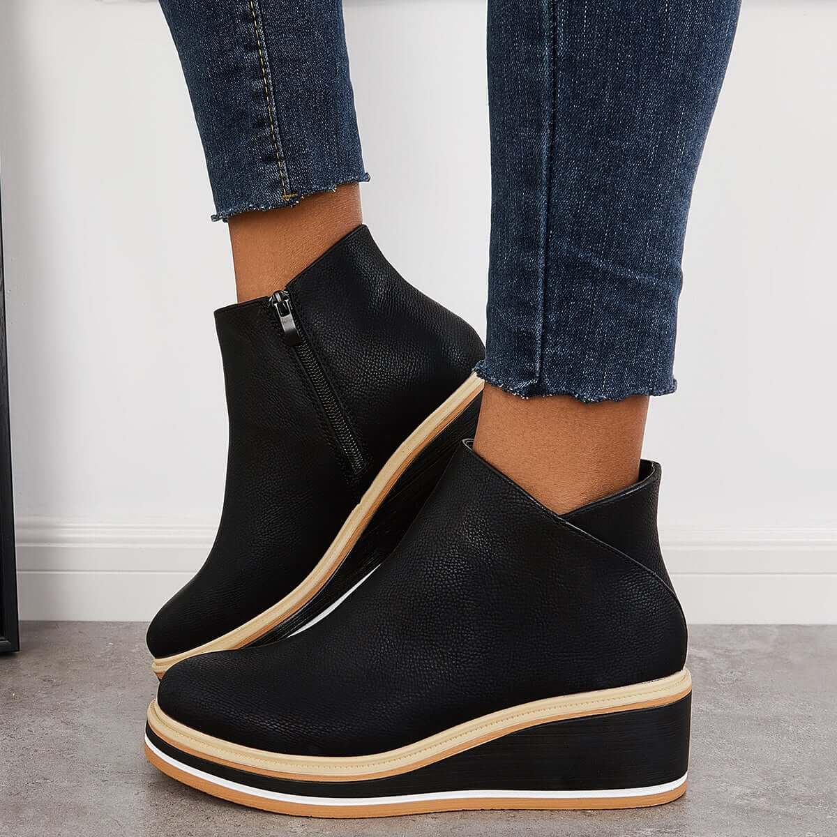 Bottes Noires en Cuir pour Femme
