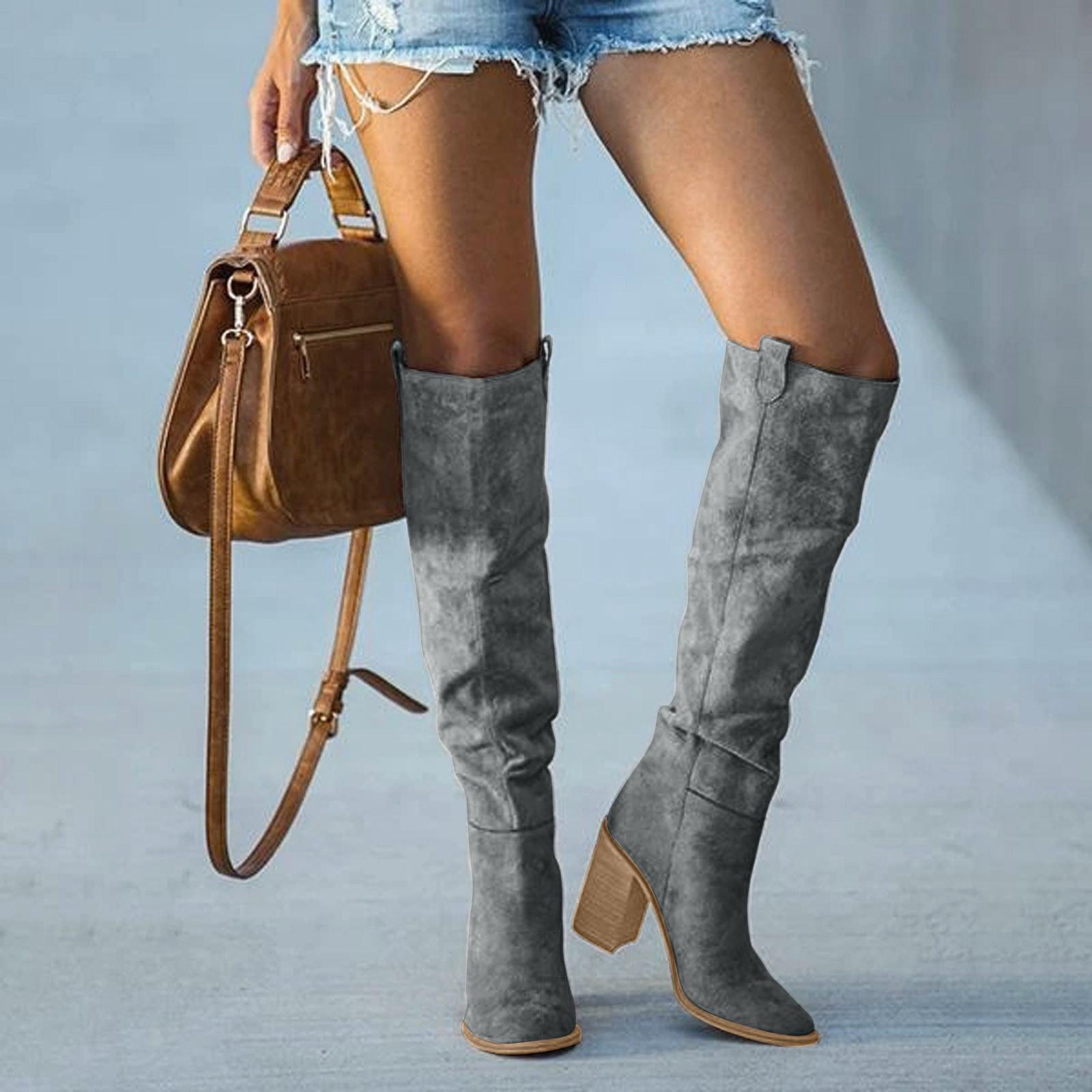 Bottes Hautes à Talon Bloc Femme