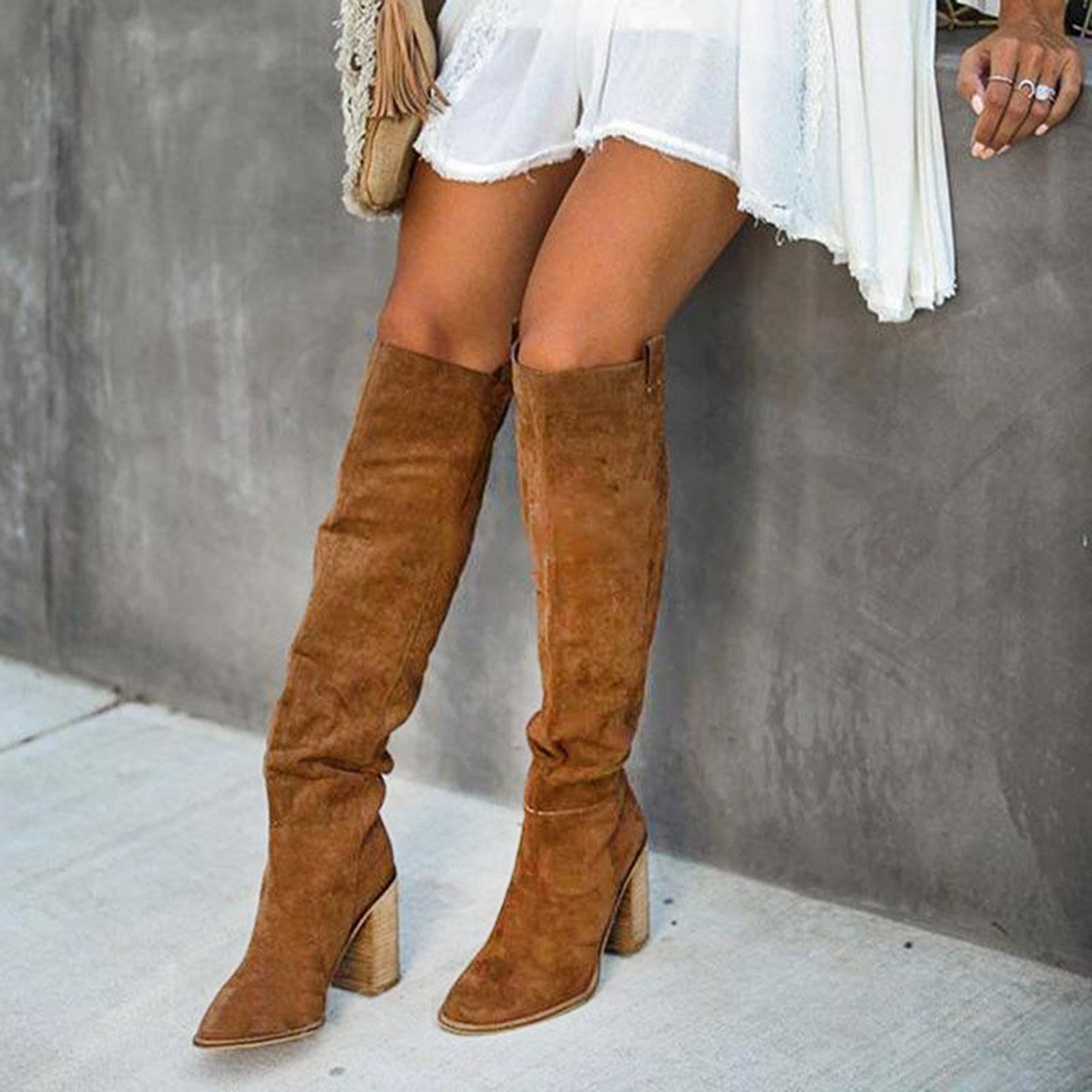 Bottes Hautes à Talon Bloc Femme
