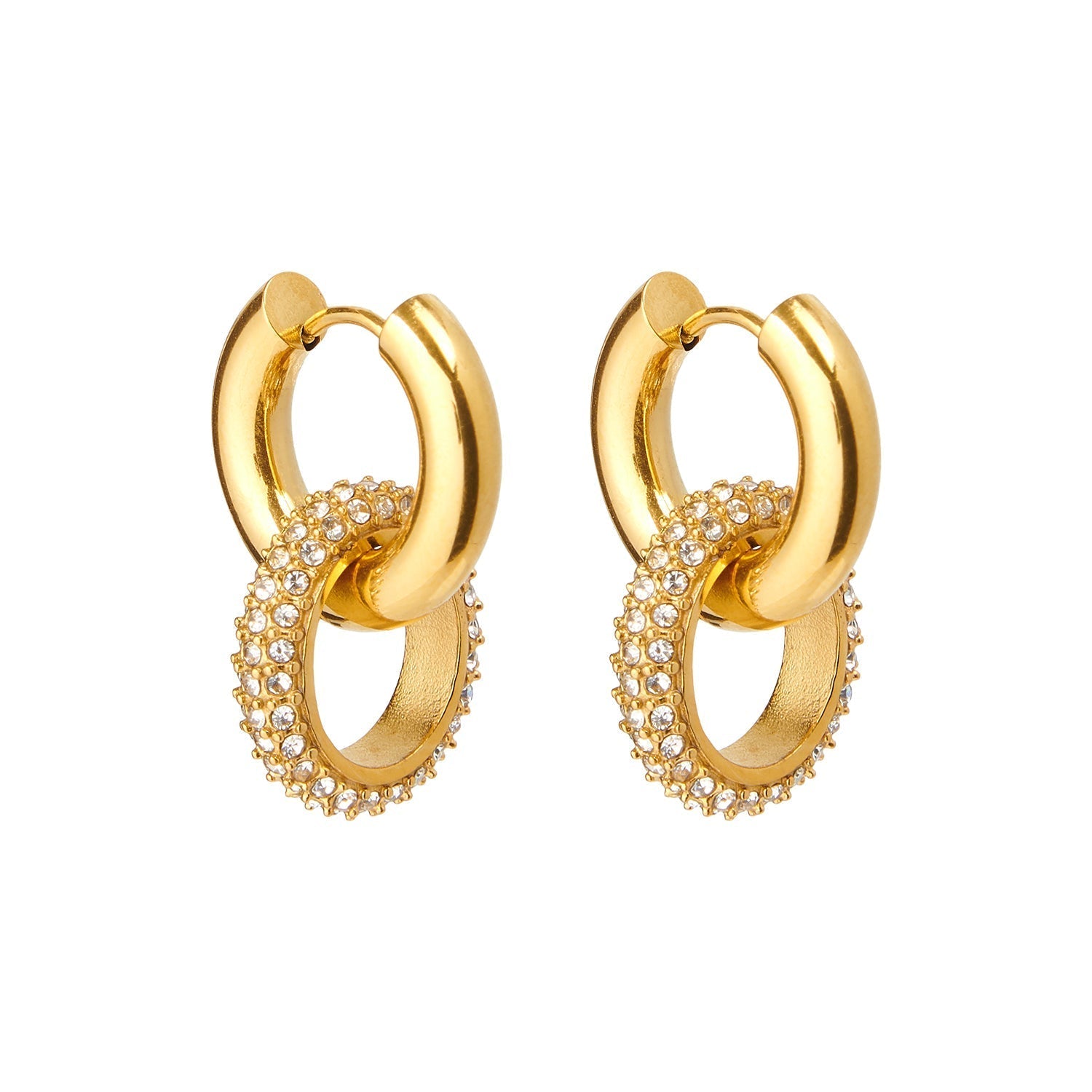 Boucles d'oreilles doubles pour femmes