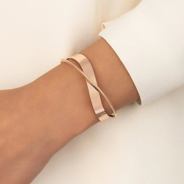 Bracelet Manchette Torsadé Femme
