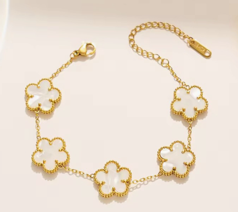 Bracelet à Breloques Trèfle Femme