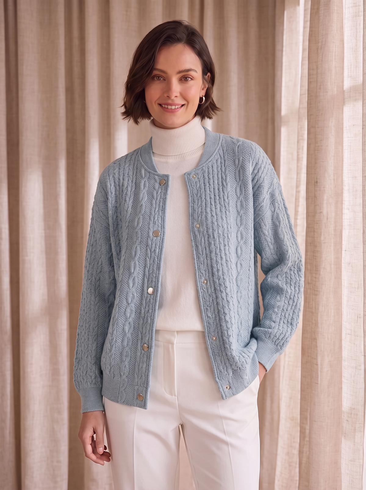 Women's cropped cardigan