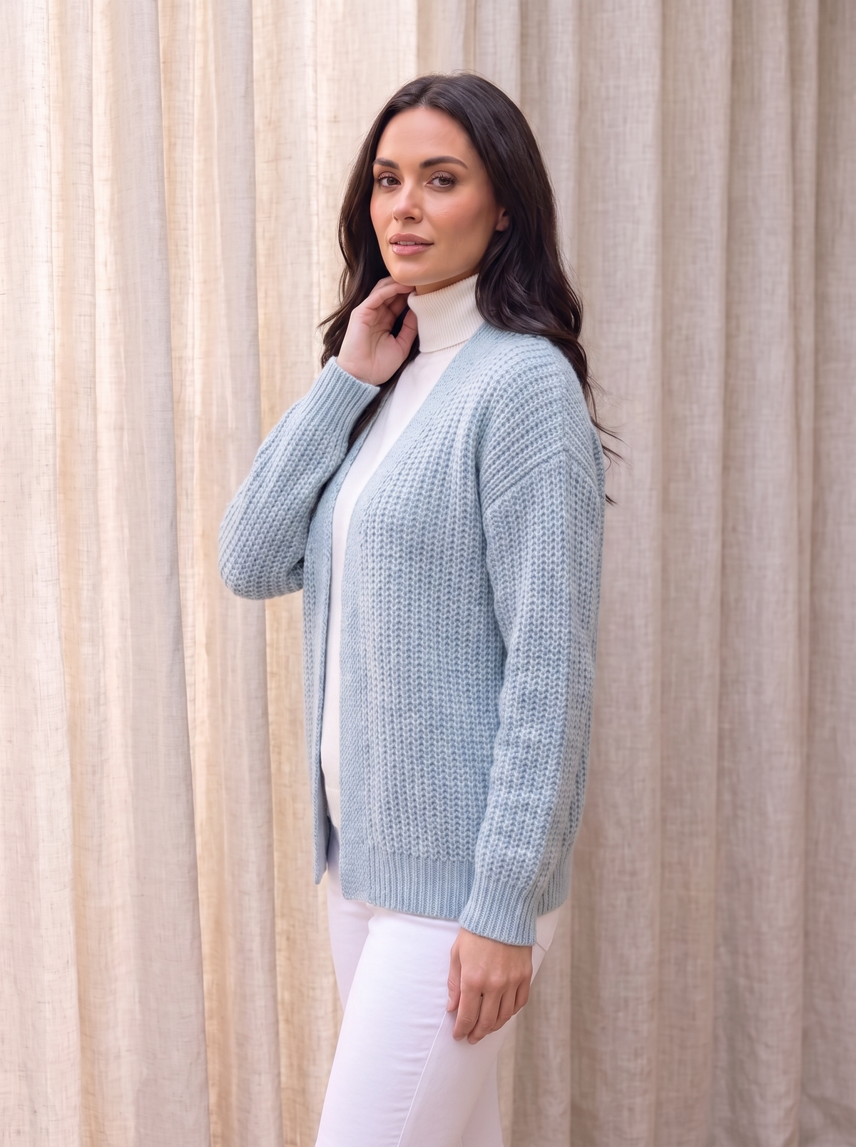 Slim fit knit cardigan women