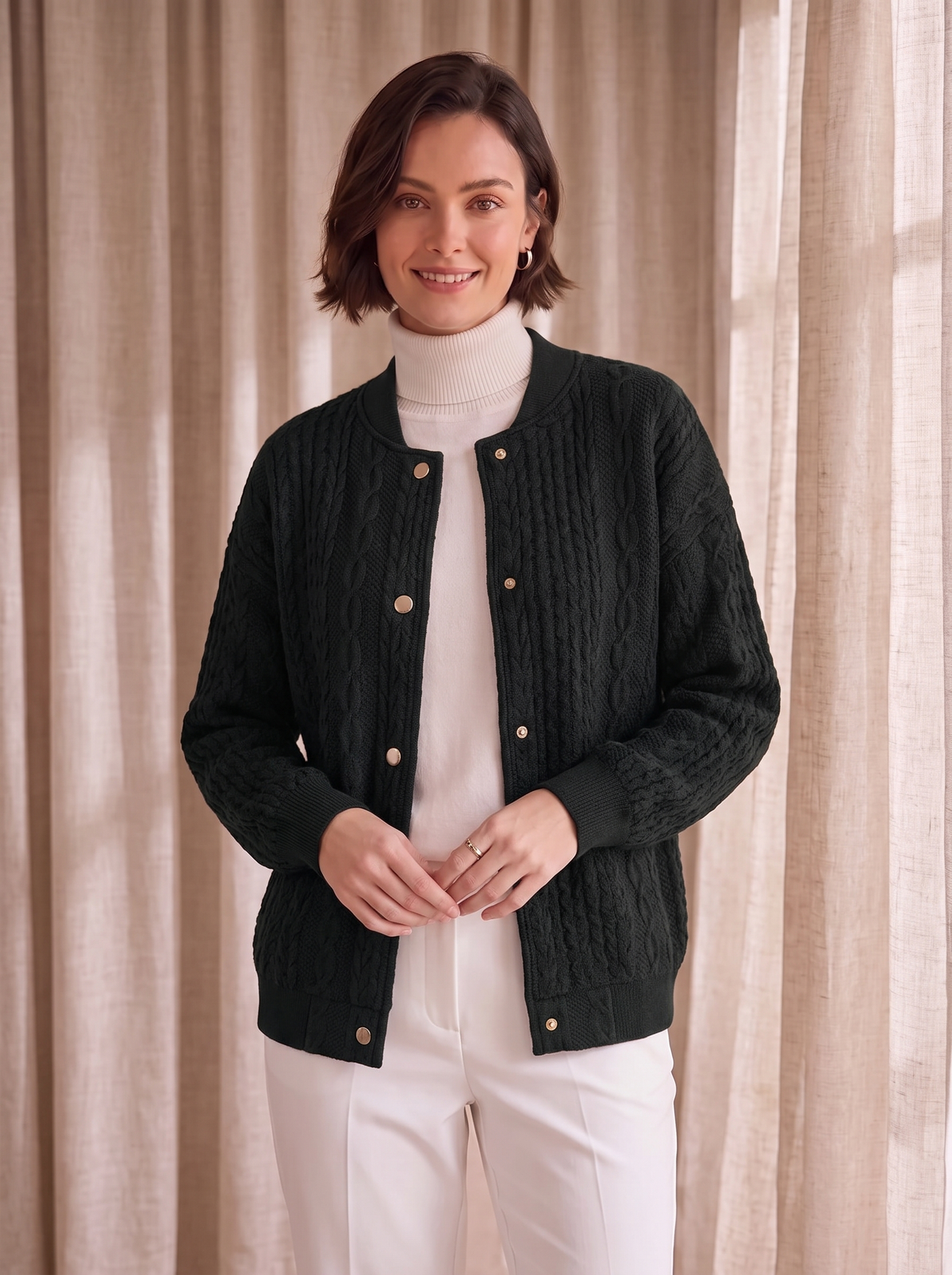 Cropped cardigan for women