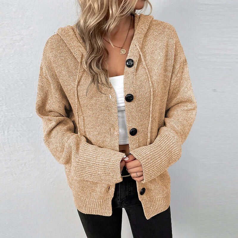 Gilet tricoté à boutons pour femme