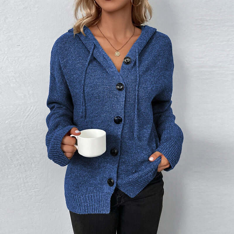 Gilet tricoté à boutons pour femme