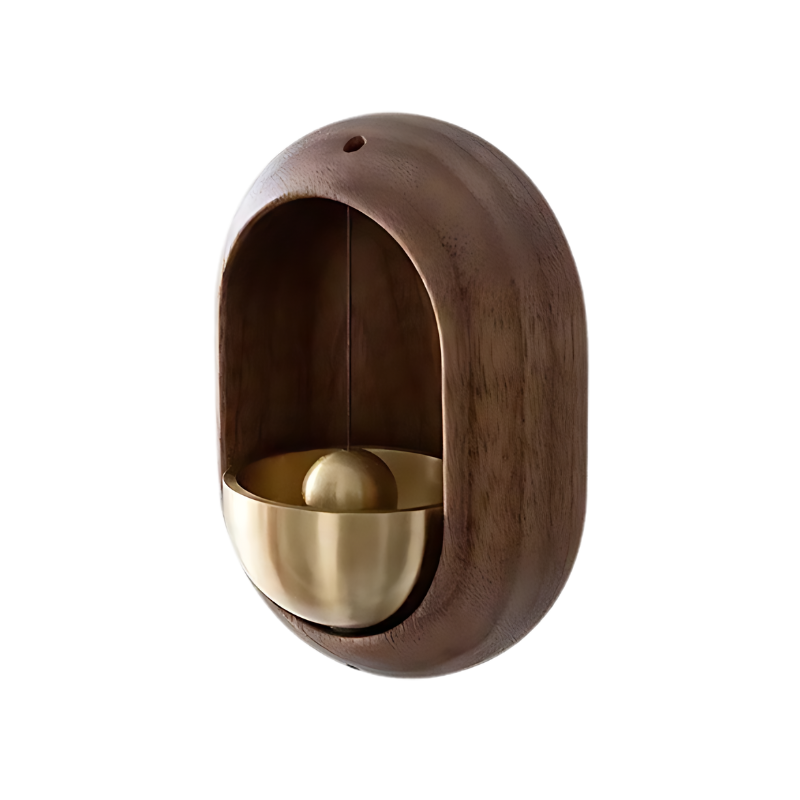 Carillons de Porte en Bois BellCharm avec Accent en Laiton