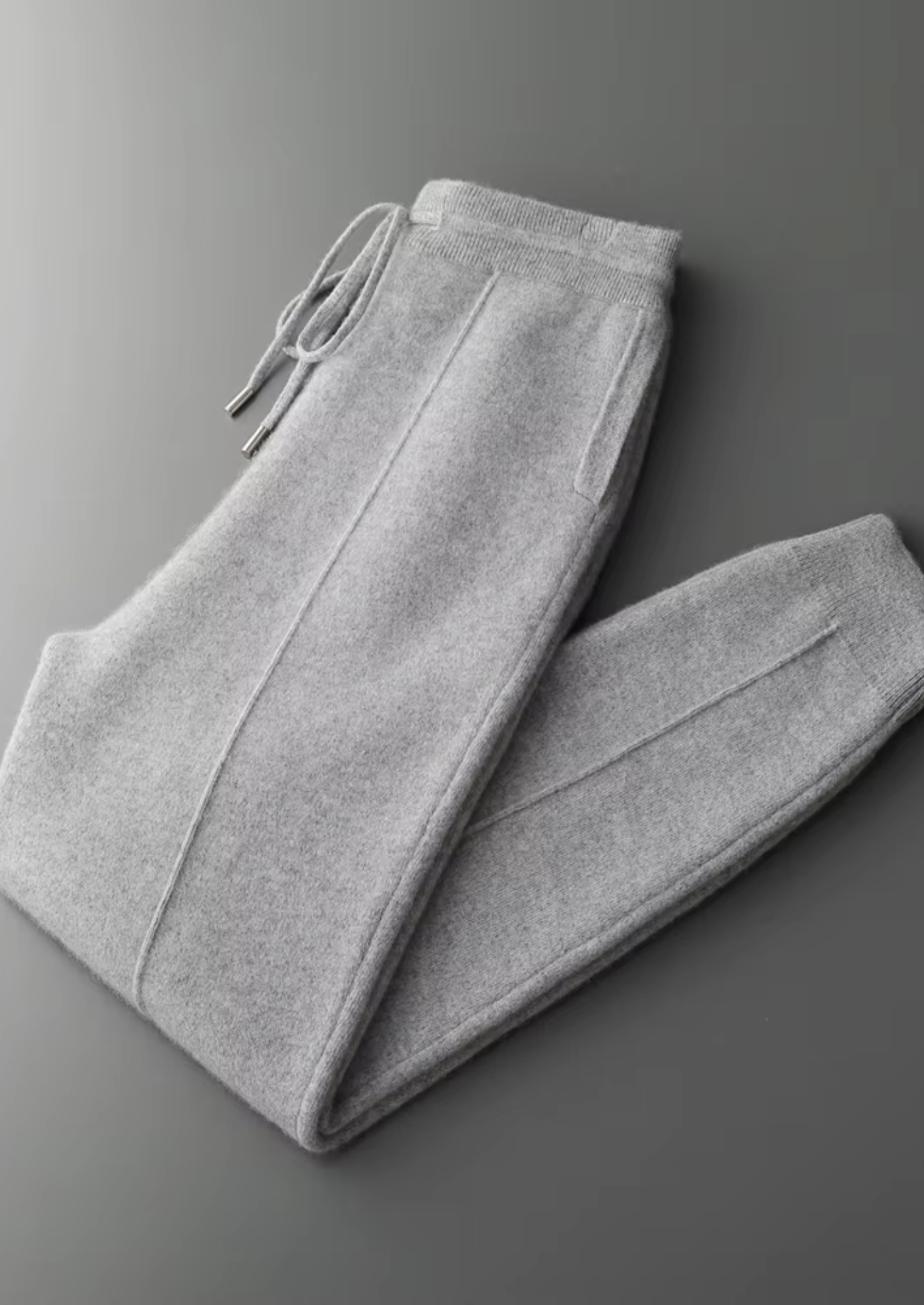 Soft knit trousers for cooler weather