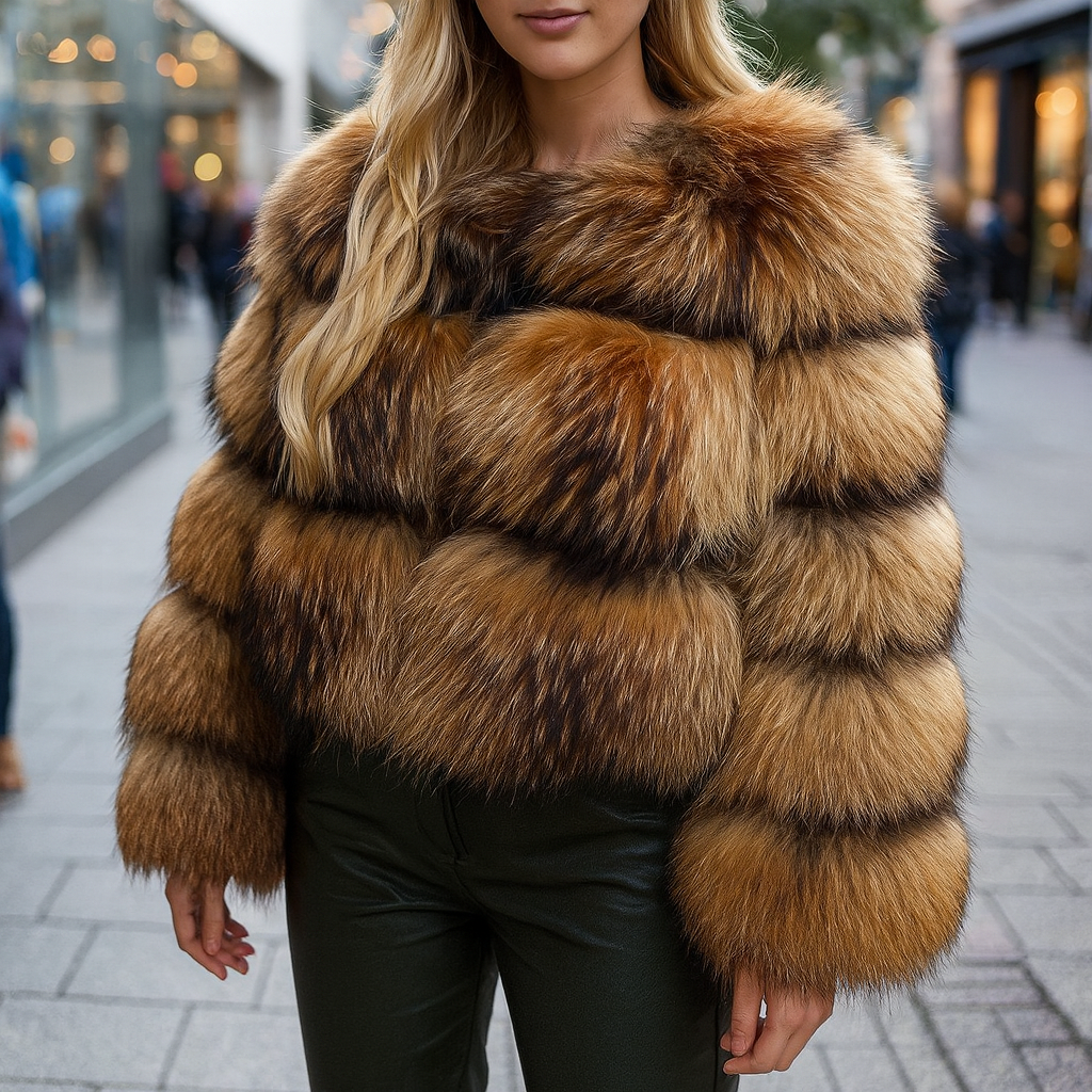 Veste en Fourrure Pour Femme