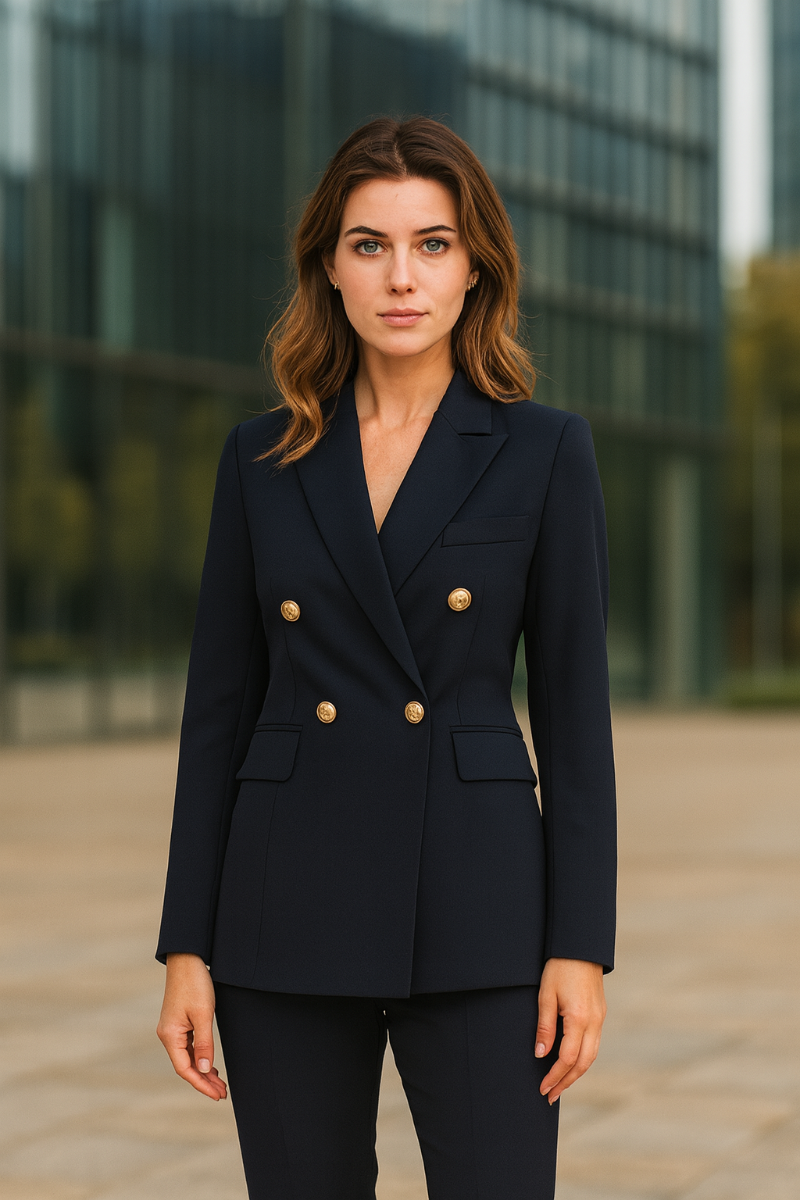Tailleur Femme Blazer & Pantalon Uni