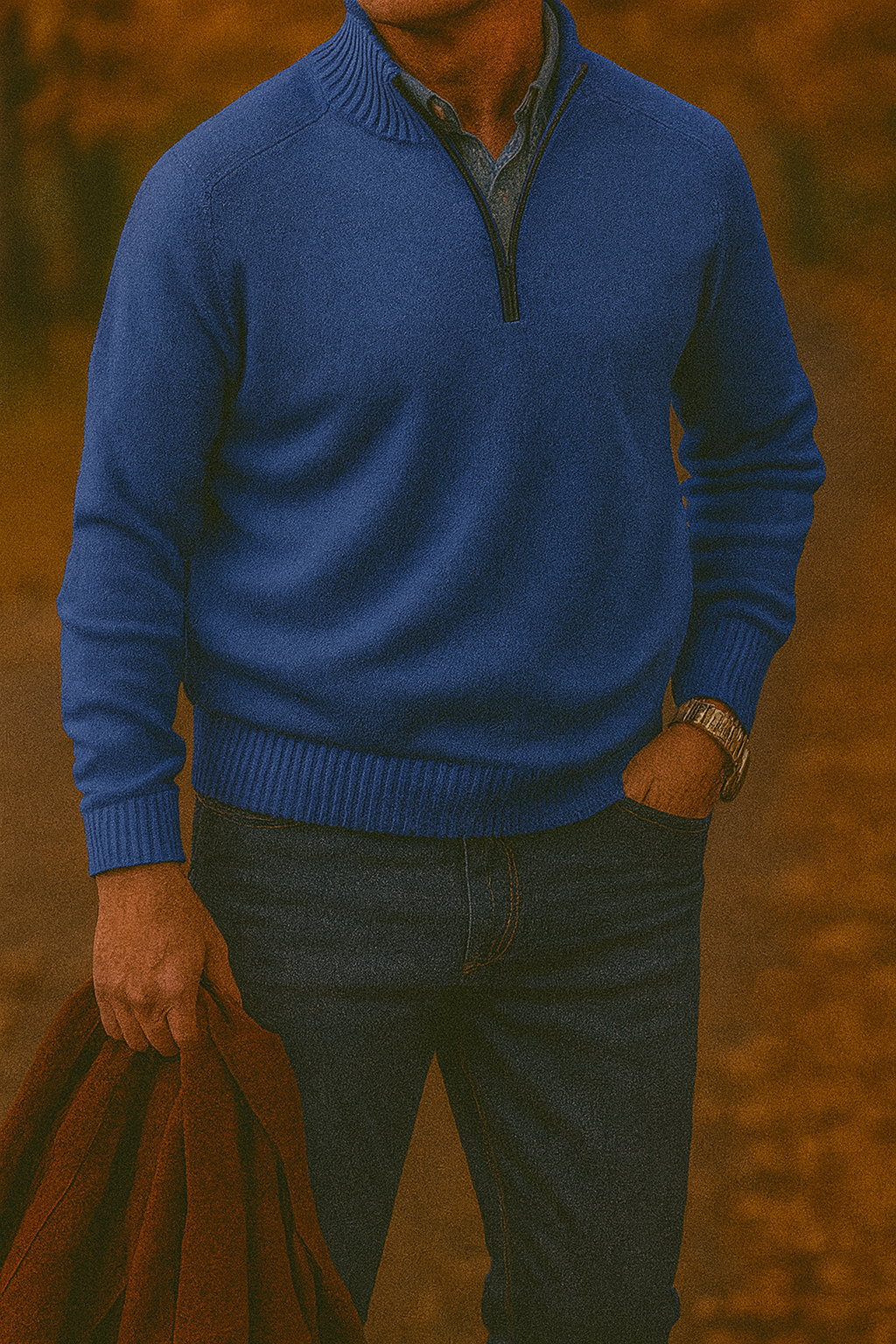 Pull Homme Zip Quart de Tou