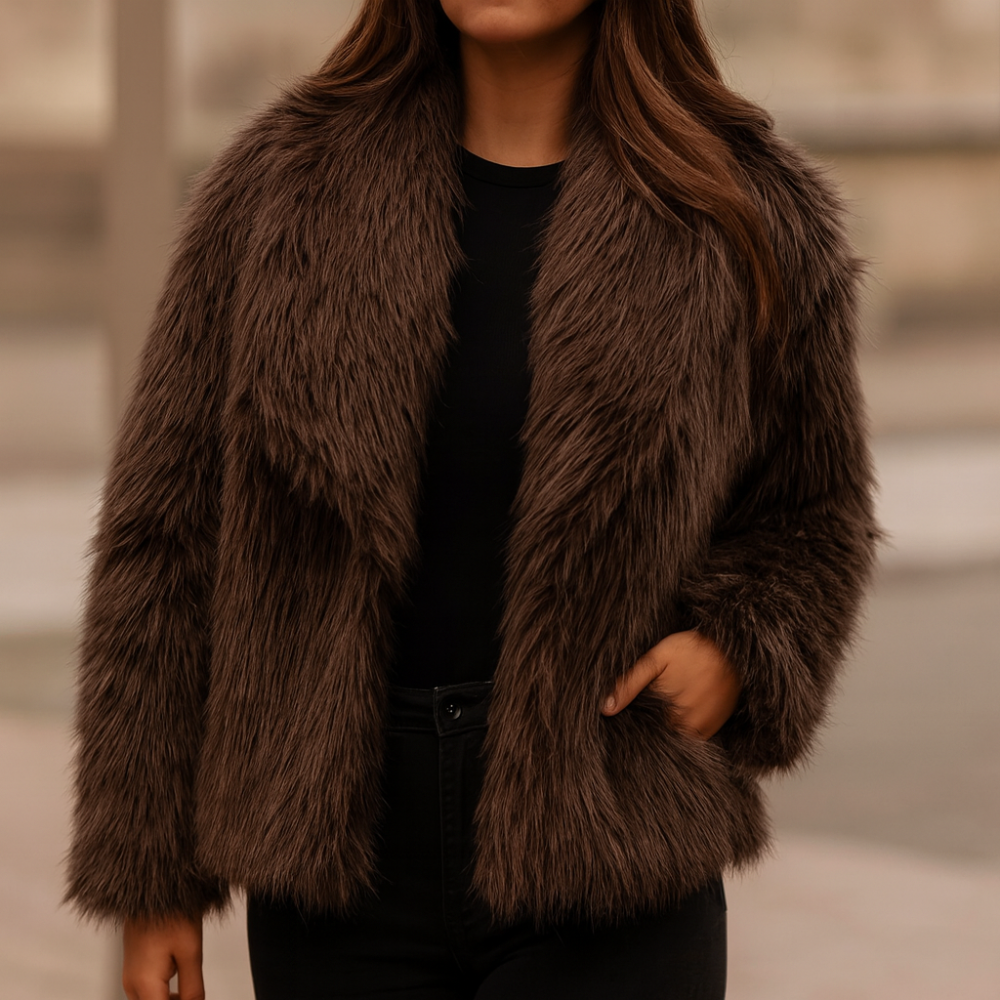 Veste en Fourrure Pour Femme